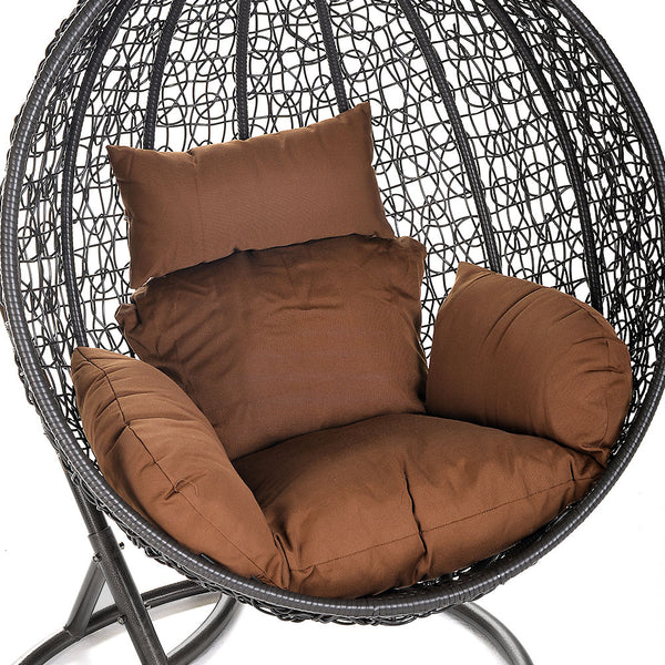 Krzesło wiszące z polirattanu CIELO - Z osłoną przeciwdeszczową